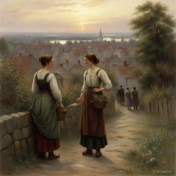 a city by Daniel Ridgway Knight