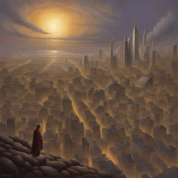 a city by David A. Hardy