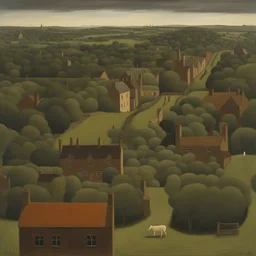 a city by David Inshaw