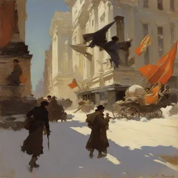 a city by Dean Cornwell
