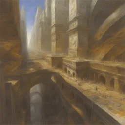 a city by Donato Giancola