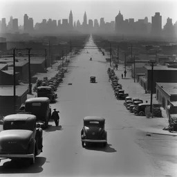 a city by Dorothea Lange
