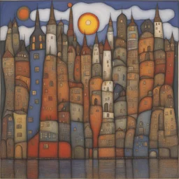 a city by Dunkelbunt Hundertwasser