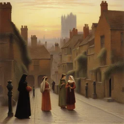 a city by Edmund Leighton
