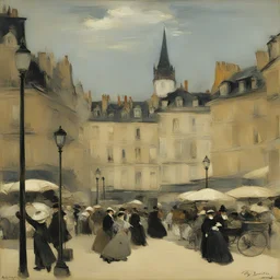 a city by Edouard Manet
