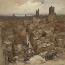 a city by Edward Atkinson Hornel