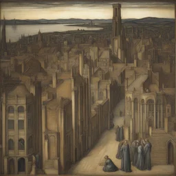 a city by Edward Burne-Jones