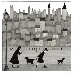 a city by Edward Gorey