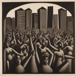 a city by Elizabeth Catlett