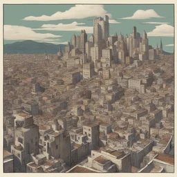 a city by Enrique Tábara