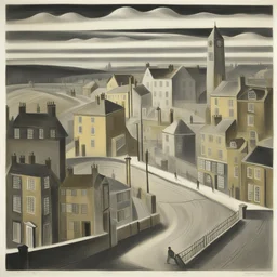 a city by Eric Ravilious