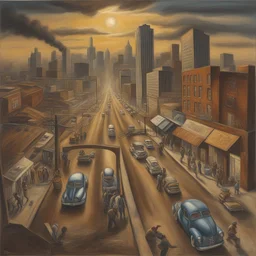 a city by Ernie Barnes