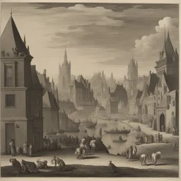 a city by Esaias van de Velde