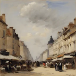 a city by Eugène Boudin