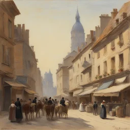 a city by Eugène Girardet