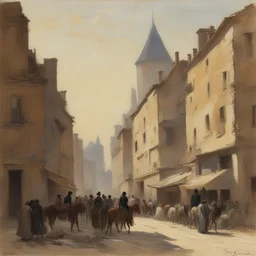 a city by Eugène Giraud