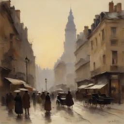a city by Eugene Galien-Laloue