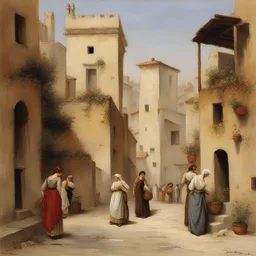 a city by Eugene de Blaas