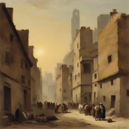 a city by Eugene von Guerard