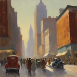 a city by Everett Raymond Kinstler