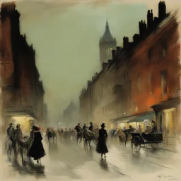 a city by Everett Shinn