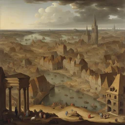 a city by Ferdinand Van Kessel
