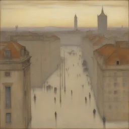 a city by Fernand Khnopff