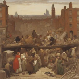a city by Ford Madox Brown