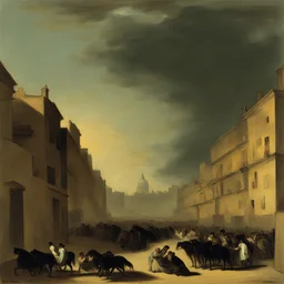 a city by Francisco De Goya
