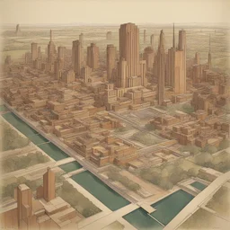 a city by Frank Lloyd Wright