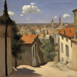 a city by Frederic Bazille