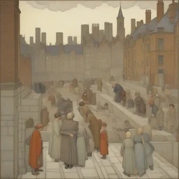 a city by Frederick Cayley Robinson