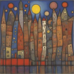 a city by Friedensreich Hundertwasser