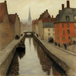 a city by Frits Thaulow