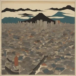 a city by Fujii Yoshitoyo