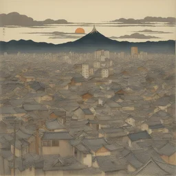 a city by Fujishima Takeji