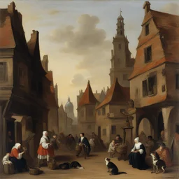 a city by Gabriel Metsu