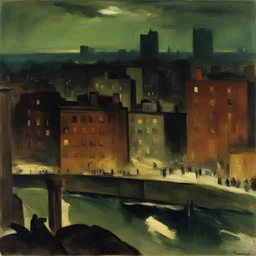 a city by George Bellows