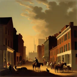 a city by George Caleb Bingham
