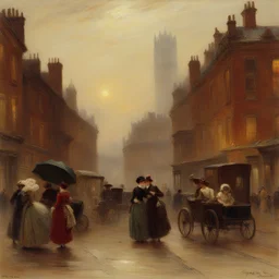a city by George Elgar Hicks