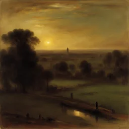 a city by George Inness