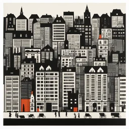 a city by Gerd Arntz