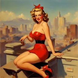 a city by Gil Elvgren