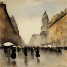 a city by Giuseppe de Nittis