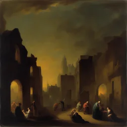 a city by Godfried Schalcken