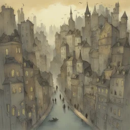 a city by Gris Grimly