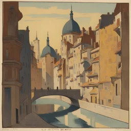 a city by Gustave Baumann