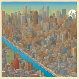 a city by Guy Billout