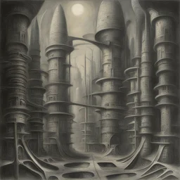 a city by H. R. (Hans Ruedi) Giger