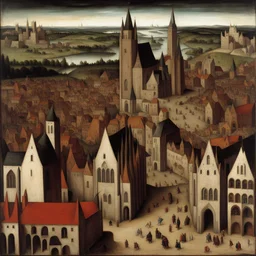 a city by Hans Memling